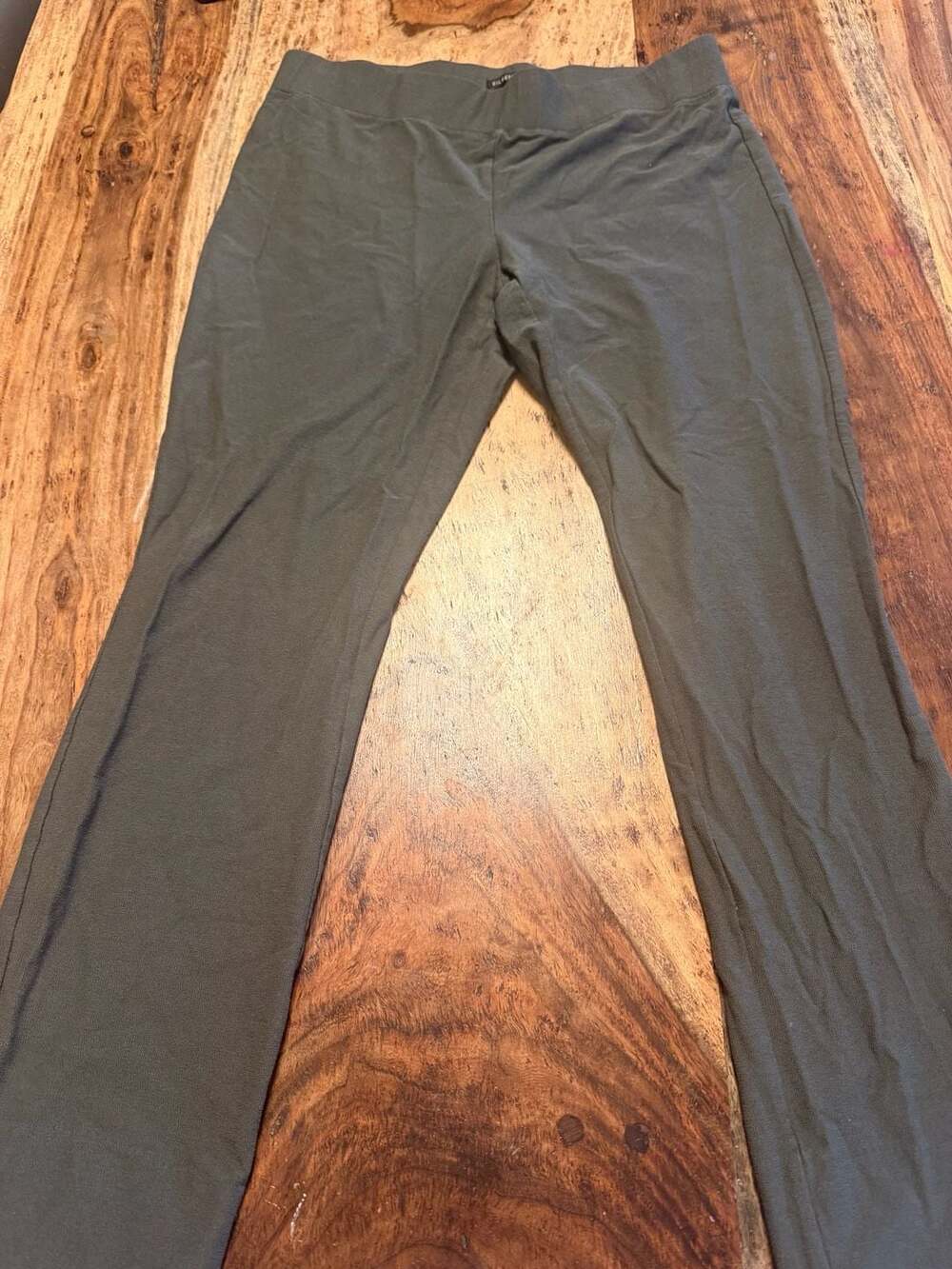Eileen Fisher Pants Size XS/Tall Green Viscose Pull On Leggings
